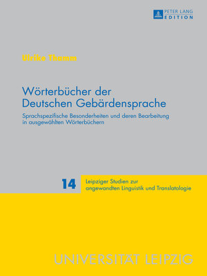 cover image of Wörterbücher der Deutschen Gebärdensprache